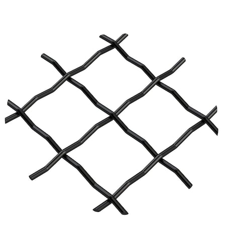 Designs Of Distinction .75" Pressed Single Diamond Decorative Grille - Flat Black, 36" W x 48" L Sheet 013648315CWR1